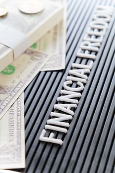 financial freedom concept background