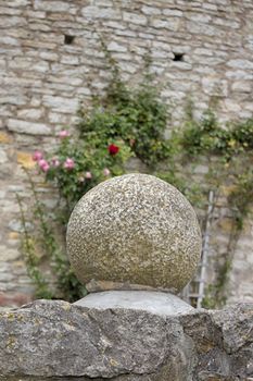 Stone Sphere Decor in The Heldenburg Castle, Burg Salzderhelden, Germany