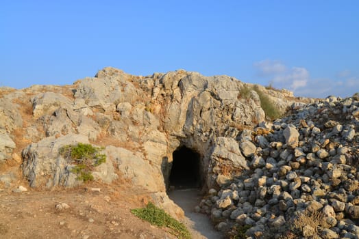 Rethymno city Greece Fortezza fortress landmark cave