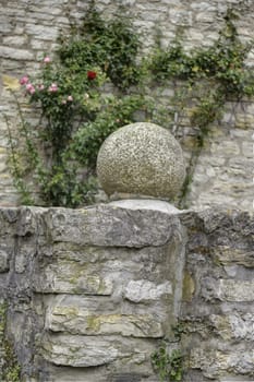 Stone Sphere Decor in The Heldenburg Castle, Burg Salzderhelden, Germany