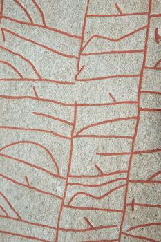 Beautiful runes of the famous Rok runestone