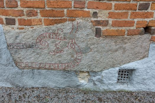 Runestone used to build a Cathedral foundation