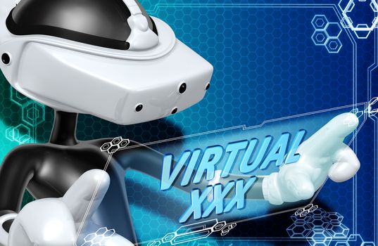 Virtual Reality VR 3D Illustration
