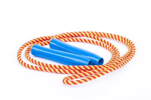 Skipping rope isolated on white background, stock photo