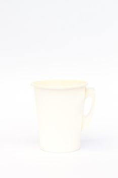 Take-out coffee cup isolated on white background, stock photo