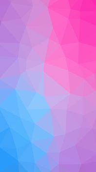 Geometric tile mosaic with blue and pink triangles. Abstract polygonal and low poly pattern background. Ideal for screen HD wallpaper on cell phone or other works and design.