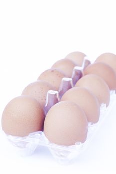 Eggs isolated on white background, stock photo