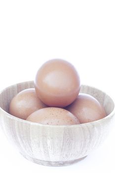 Eggs isolated on white background, stock photo