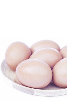 Eggs isolated on white background, stock photo