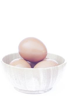 Eggs isolated on white background, stock photo