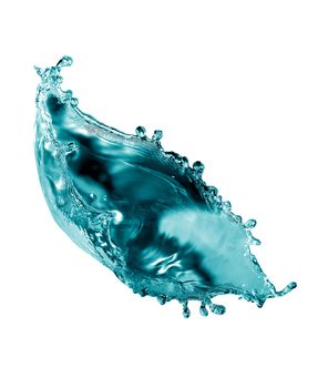 Nice abstract water splash with drops on white background