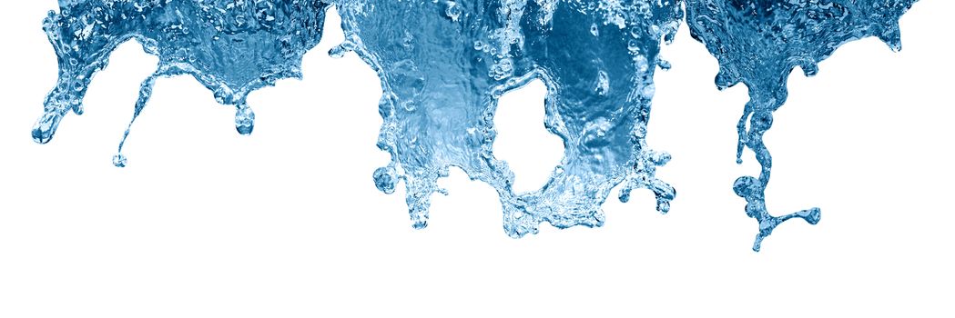 Nice abstract water flowing on white background