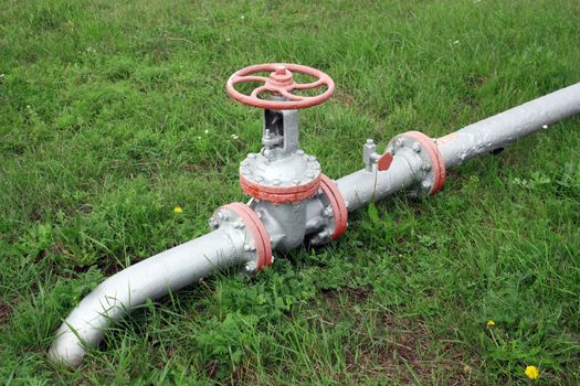 gas pipe line and valve that laid through green field