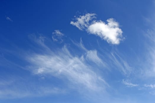 clouds in the blue sky