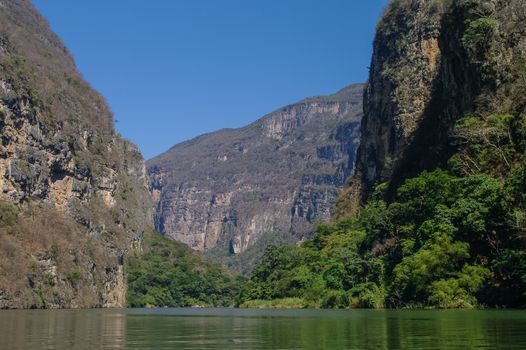 Inside Sumidero Canyon near Tuxtla Gutierrez in Chiapas, Mexico