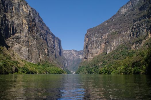 Inside Sumidero Canyon near Tuxtla Gutierrez in Chiapas, Mexico