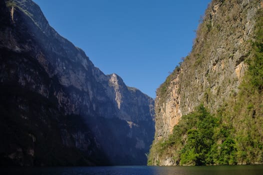 Inside Sumidero Canyon near Tuxtla Gutierrez in Chiapas, Mexico