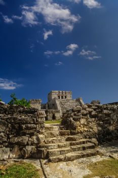 Tulum, Mayan Ruins Besides Caribbean Sea. Riviera Maya, Traveling America.