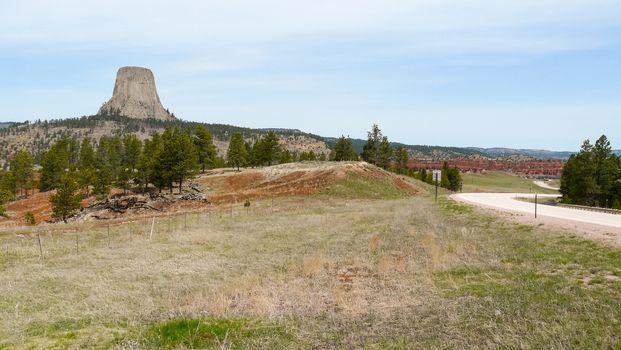 Famous Devils Tower National Monument in Wyoming, USA played main role in "Close Encounters of the Third Kind".