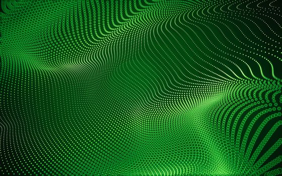 Abstract polygonal space low poly dark background with connecting dots and lines. Connection structure. 3d rendering