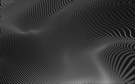 Abstract polygonal space low poly dark background with connecting dots and lines. Connection structure. 3d rendering