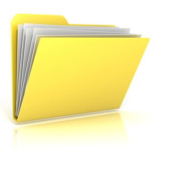 Computer folder icon, isolated on white background