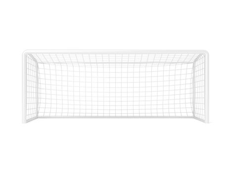 Football - soccer gate. 3D render illustration isolated on white background