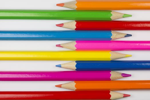 Collection of colorful pencils as a background picture
