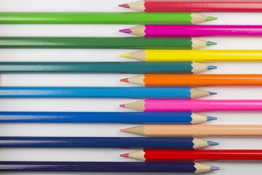Collection of colorful pencils as a background picture
