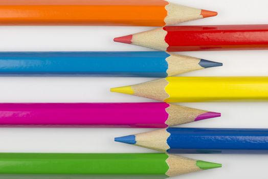 Collection of colorful pencils as a background picture
