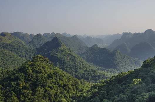 Panorama of Cat Ba National Park in Vietnam