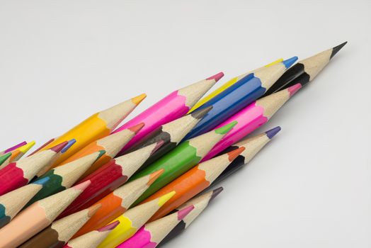 Collection of colorful pencils as a background picture
