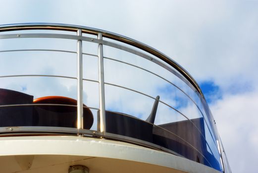 boat deck cruise travel coffee or restaurant table perspective view