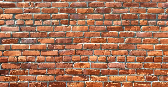 red dirty old brick wall texture background