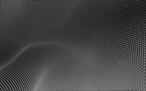 Abstract polygonal space low poly dark background with connecting dots and lines. Connection structure. 3d rendering