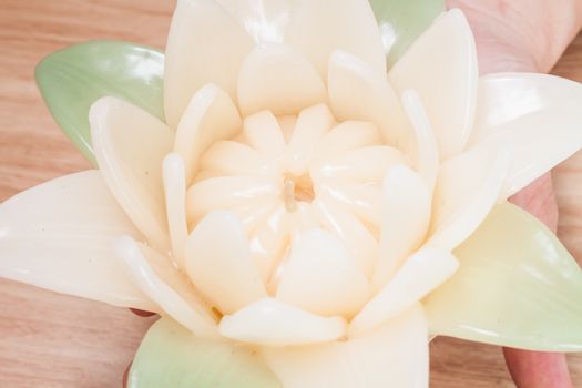 Close up of flower candle, stock photo