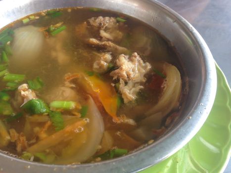 Meat soup with vegetables Muslim style