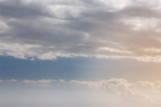 Beautiful Blue Sky Background Template With Some Space
