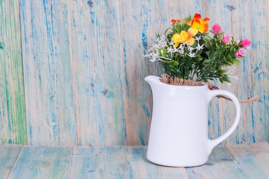 Bouquet of flowers in vase 