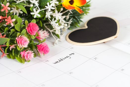 Reminder Wedding day in calendar 
