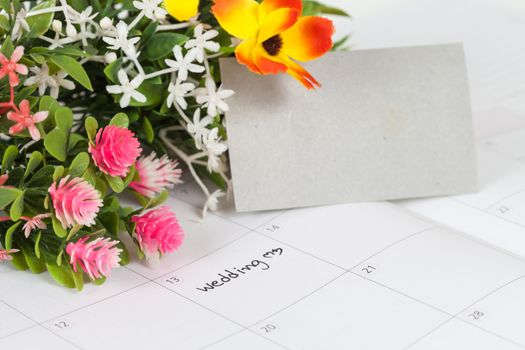 Reminder Wedding day in calendar