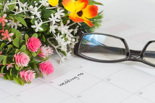 Reminder Wedding day in calendar