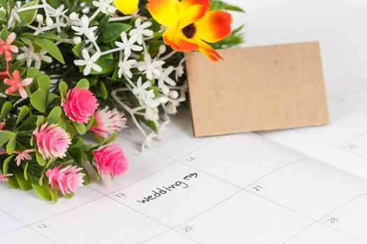 Reminder Wedding day in calendar