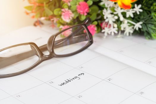 Reminder Wedding day in calendar
