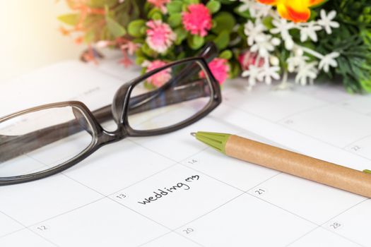 Reminder Wedding day in calendar