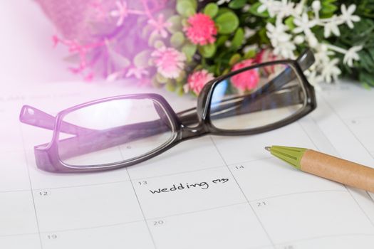 Reminder Wedding day in calendar