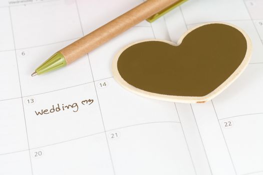 Reminder Wedding day in calendar