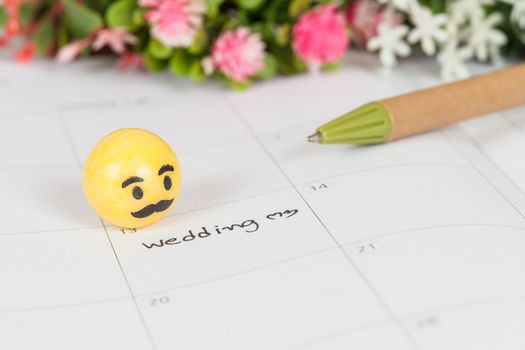 Reminder Wedding day in calendar