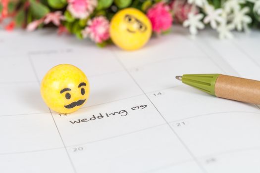 Reminder Wedding day in calendar