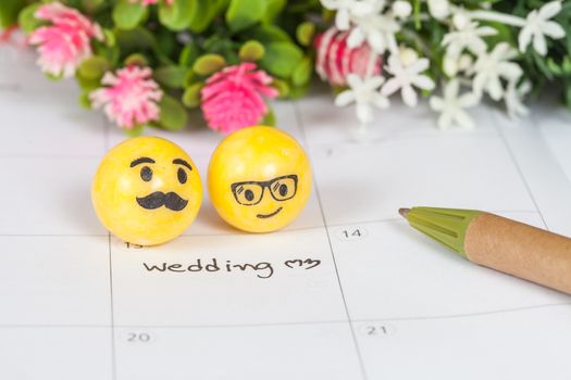 Reminder Wedding day in calendar